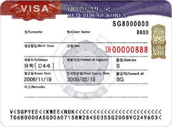 Thông tin về visa Hàn Quốc D4-1
