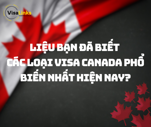 Liệu bạn đã biết các loại visa Canada phổ biến nhất hiện nay?