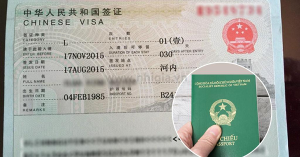 Các loại visa Trung Quốc được nộp tại CVS