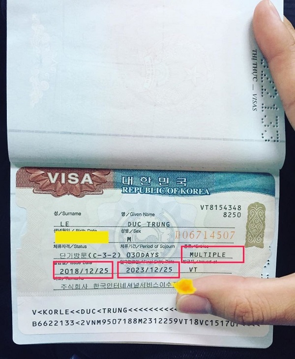 Các loại visa Hàn Quốc G1