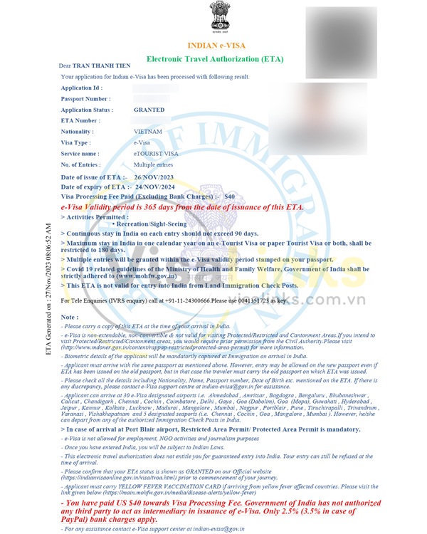 eVisa Ấn Độ là gì?