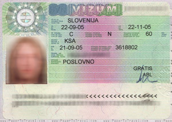 Các loại visa Slovenia cho người Việt