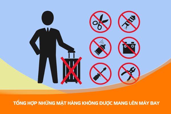 Những đồ vật không được mang lên máy bay