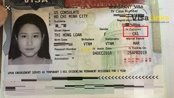 Visa Mỹ loại CR1