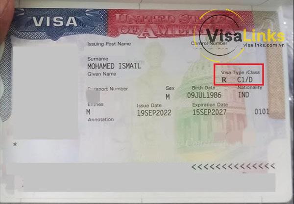 Visa Mỹ không định cư - Visa Mỹ C1/D