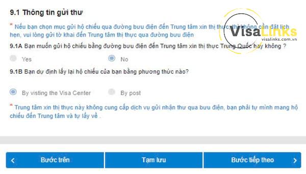 Phần 9 – Thông tin gửi thư 