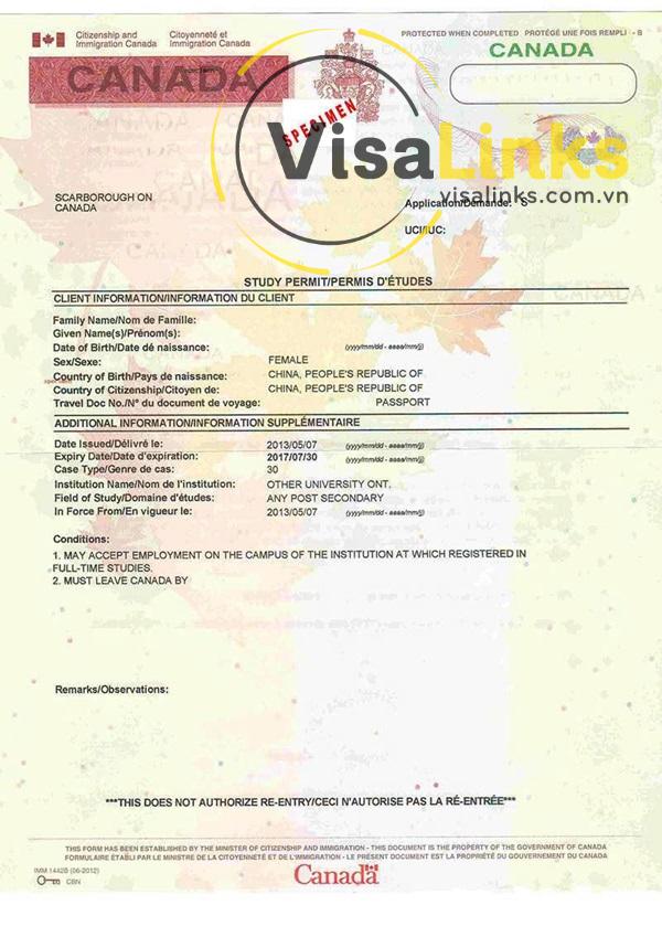 Các loại visa du học Canada phổ biến