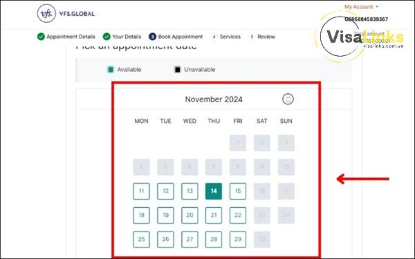 Tiến hành đặt lịch hẹn xin visa Đức