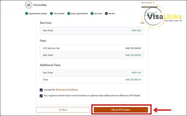 Xác nhận hình thức thanh toán