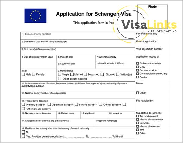 Điền tờ khai xin visa công tác Hà Lan