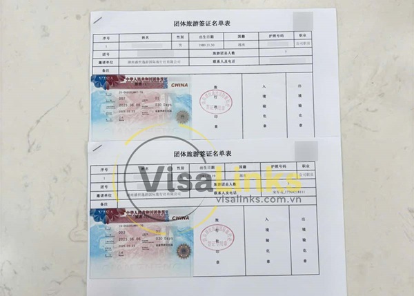 Visa đoàn Trung Quốc là gì?