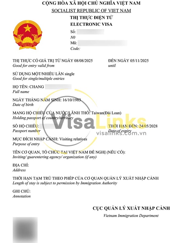 Visa Việt Nam cho người Canada có thời hạn bao lâu?