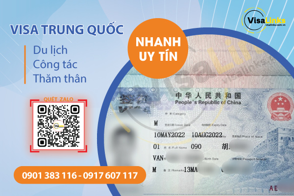 Quy trình dịch vụ làm visa Trung Quốc nhanh giá rẻ tại Visalinks
