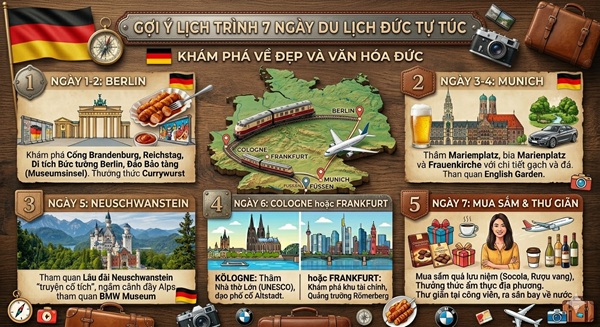 Gợi ý lịch trình 7 ngày du lịch Đức tự túc
