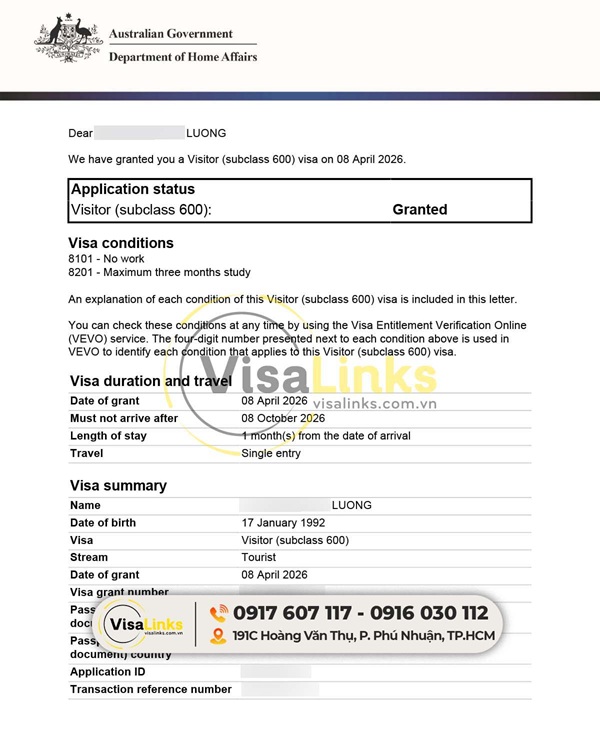 Các loại visa ngắn hạn khi xin visa du lịch Úc online