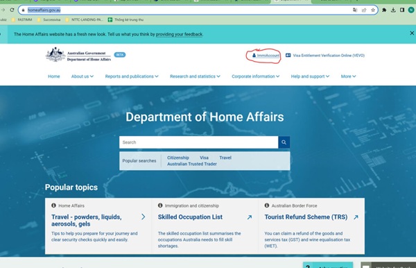 Quy trình xin visa du lịch Úc online
