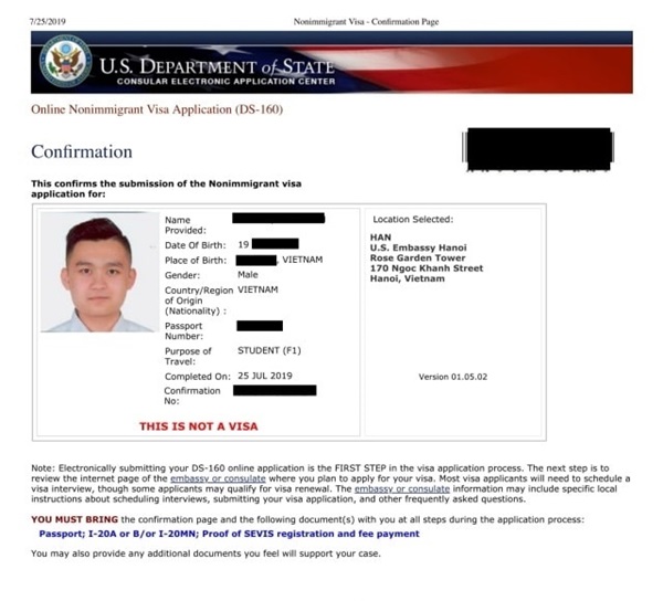 Lưu ý khi chụp ảnh visa Mỹ