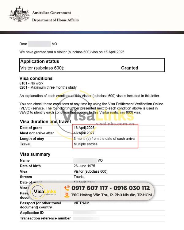 Dịch vụ làm visa Úc trọn gói tại Visalinks