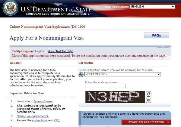 Hồ sơ xin visa công tác Mỹ