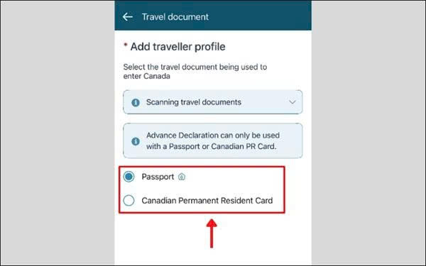 Nhập thông tin hộ chiếu bằng cách Scanning travel documents