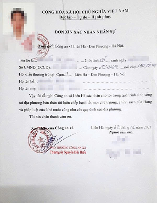 Đơn xin xác nhận nhân sự là gì?