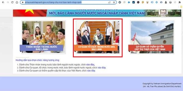 Truy cập hệ thống để điền mẫu NA2 online