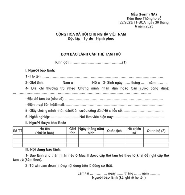 Mẫu NA7 là gì?